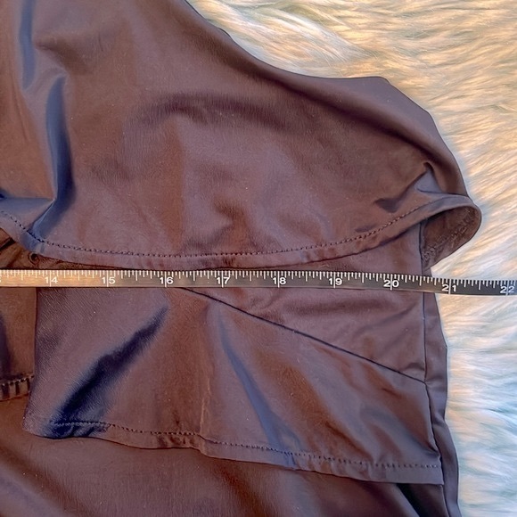 Black Spaghetti Strap Camisole Tank with Ruffle - Picture 2 of 11